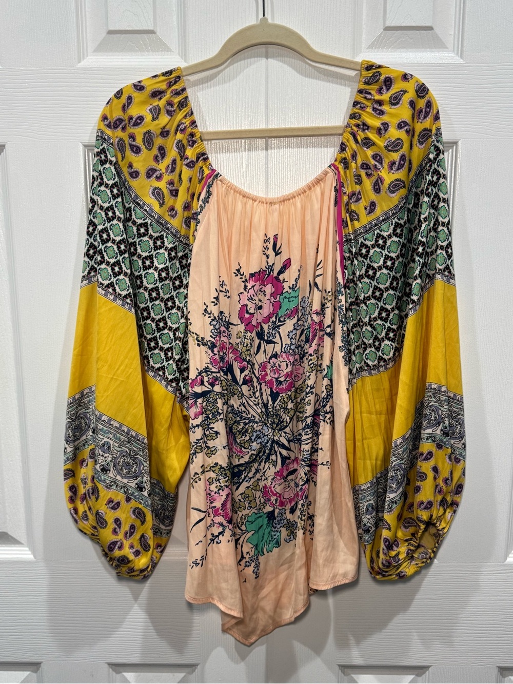 ☀️🌷 Free People Positano Floral Off-Shoulder Peasant Top 🌷☀️ - Picture 6 of 6
